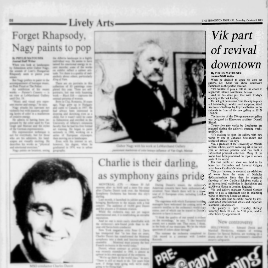 Courtesy Edmonton Journal
October 8, 1983